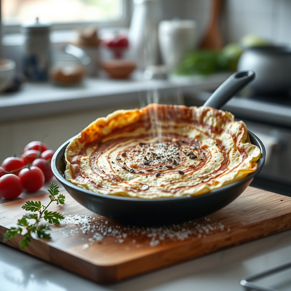 Adieu poêle collante savourez cette crêpe géa — magie d' crêpe géante au four