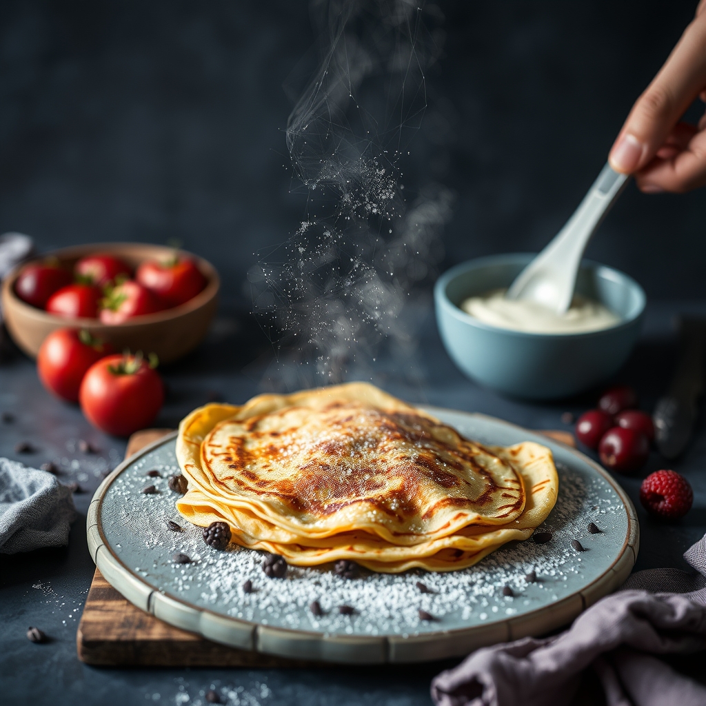 découvrez une recette facile et gourmande de crêpe géante moelleuse cuite au four, parfaite pour un dessert convivial et