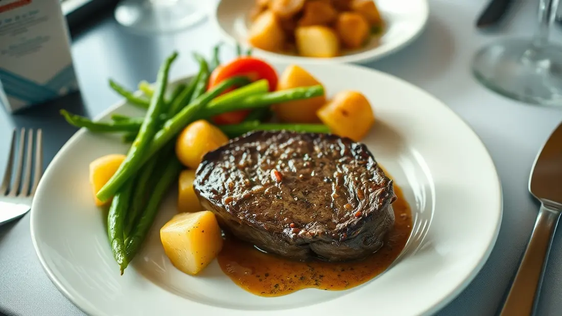 Plat de boeuf cuit avec légumes et pommes de terre.
