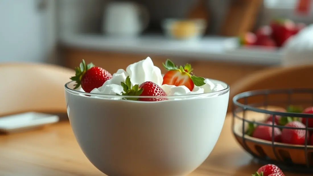 Dessert à la noix de coco et aux fraises
