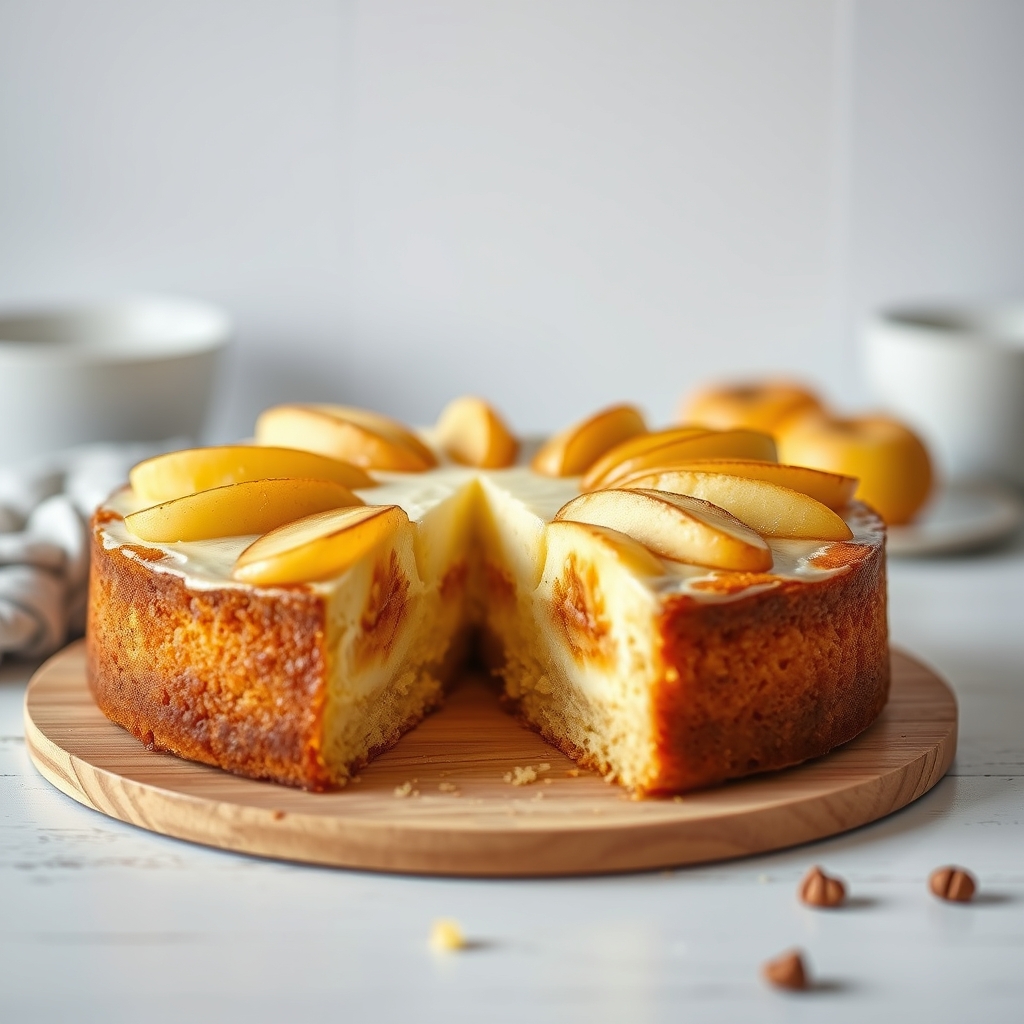 Cake pommes-yaourt express recette saine fond — Fondez pour ce gâteau pommes u