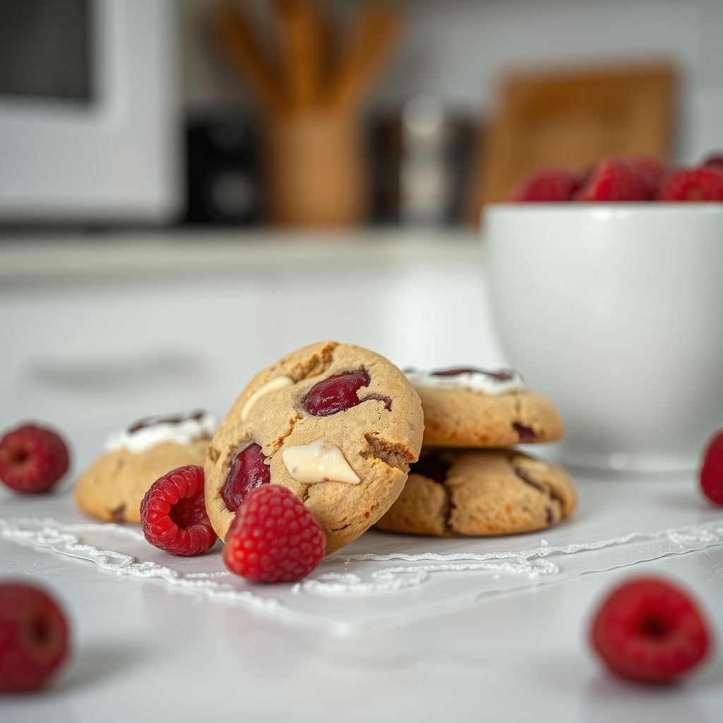 Ces irrésistibles cookies aux framboises choc — Ces irrésistibles cookies aux