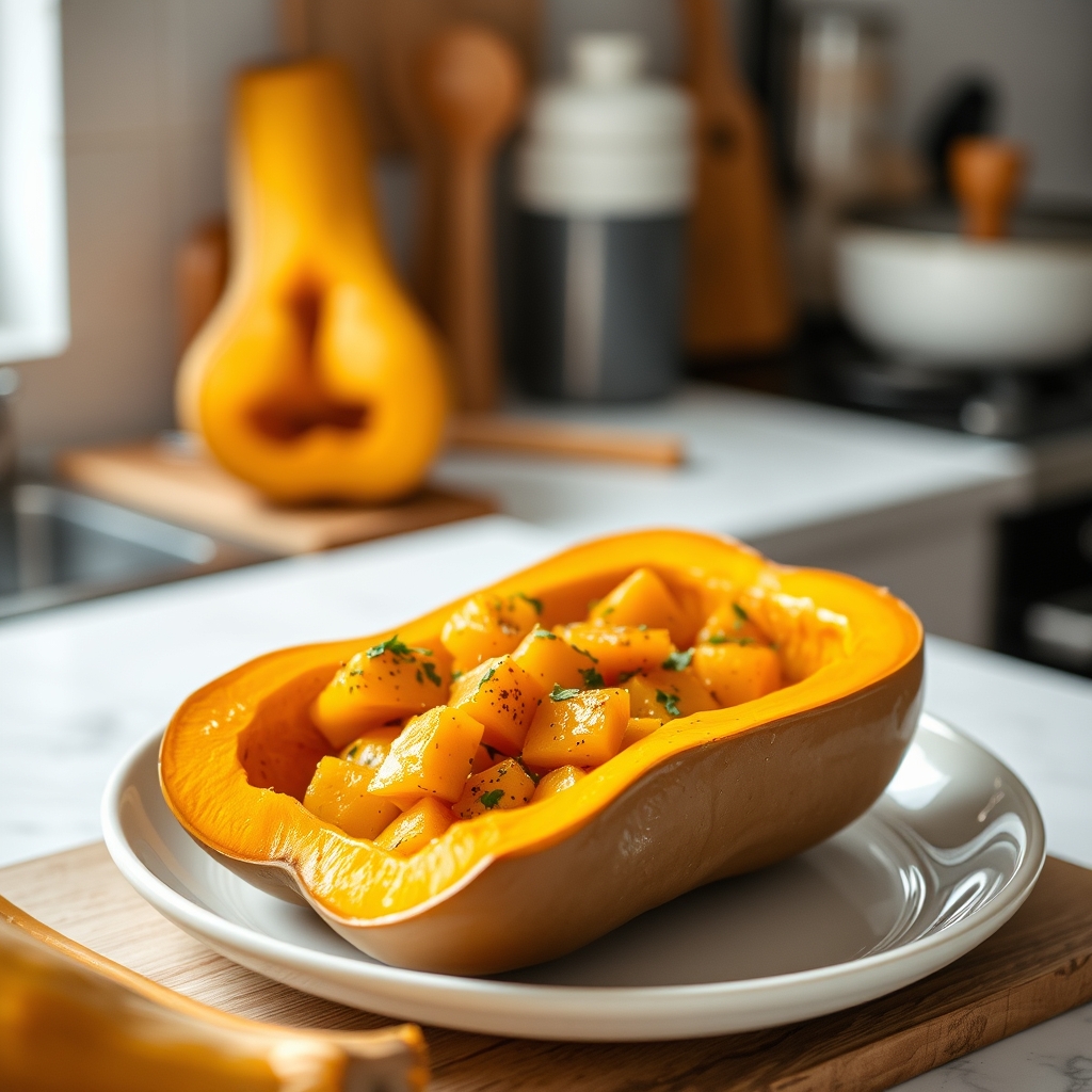 préparer butternut au four recettes savoureuses — Courge Butternut rôtie au four