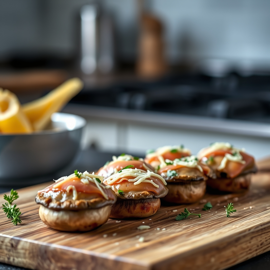 Cuisinier à fourneaux 3 recettes simples farc — Recette 2 champignons gourmand