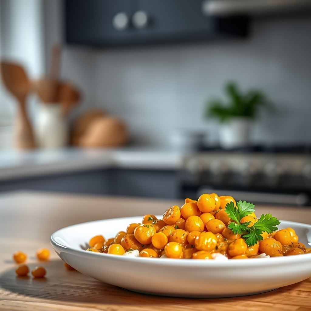 Curry coco express pois chiches épinards prêt — Curry Pois Chiches Express Prê