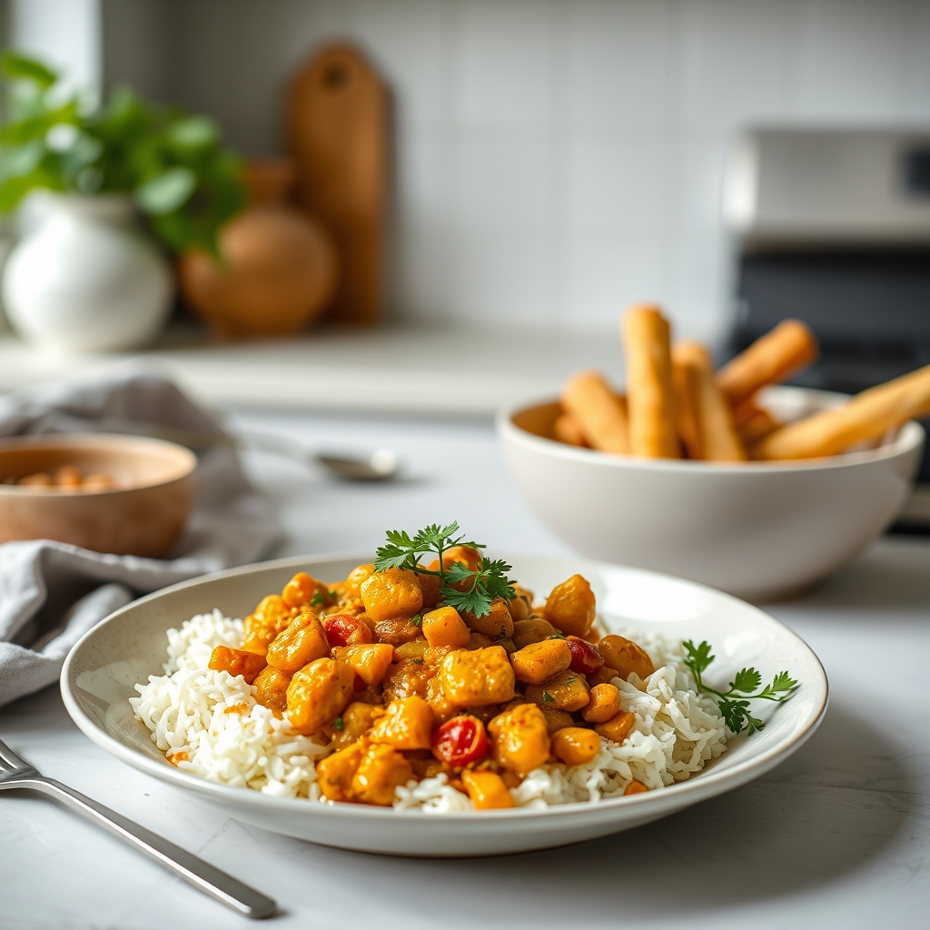 Curry coco express pois chiches épinards prêt — Astuces pour Varier Plaisirs