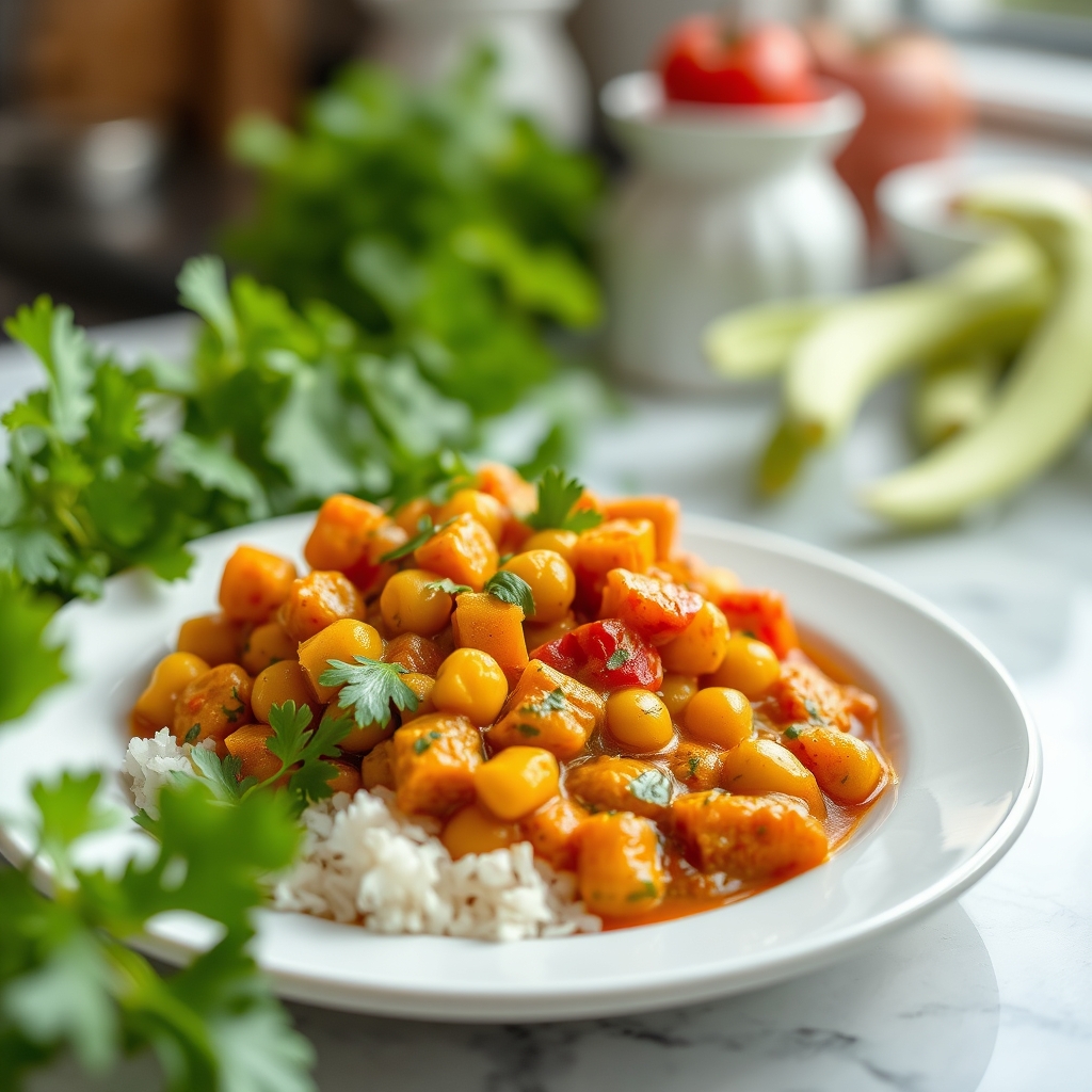 Curry Express Pois Chiches-Tomate 4 Ingrédien — Curry Pois Chiches-Tomate Rece
