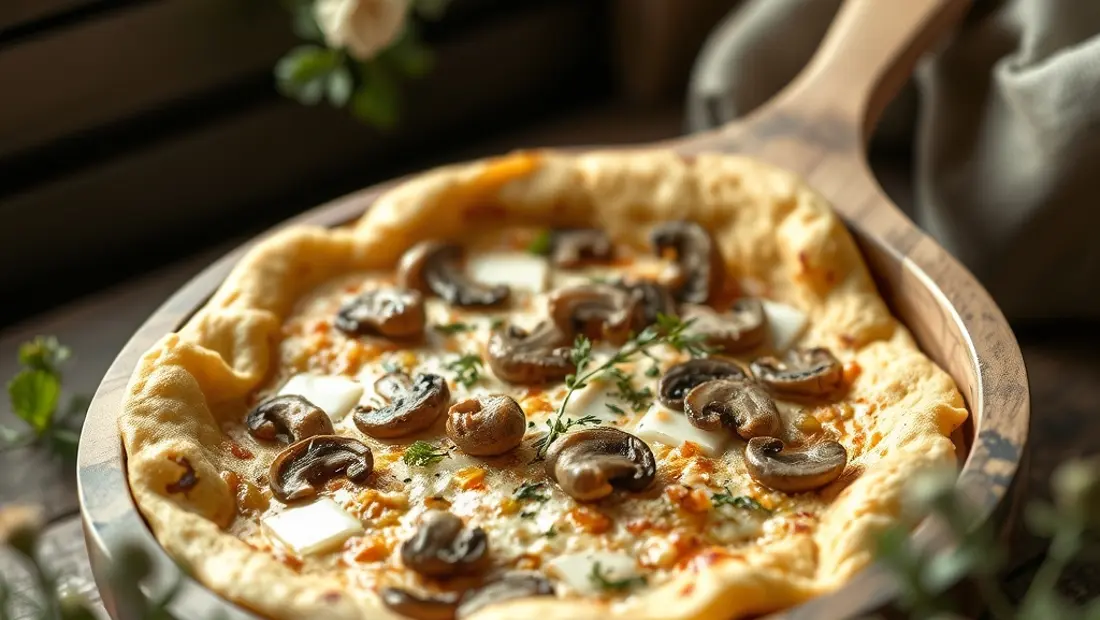 Crêpe aux champignons et au fromage