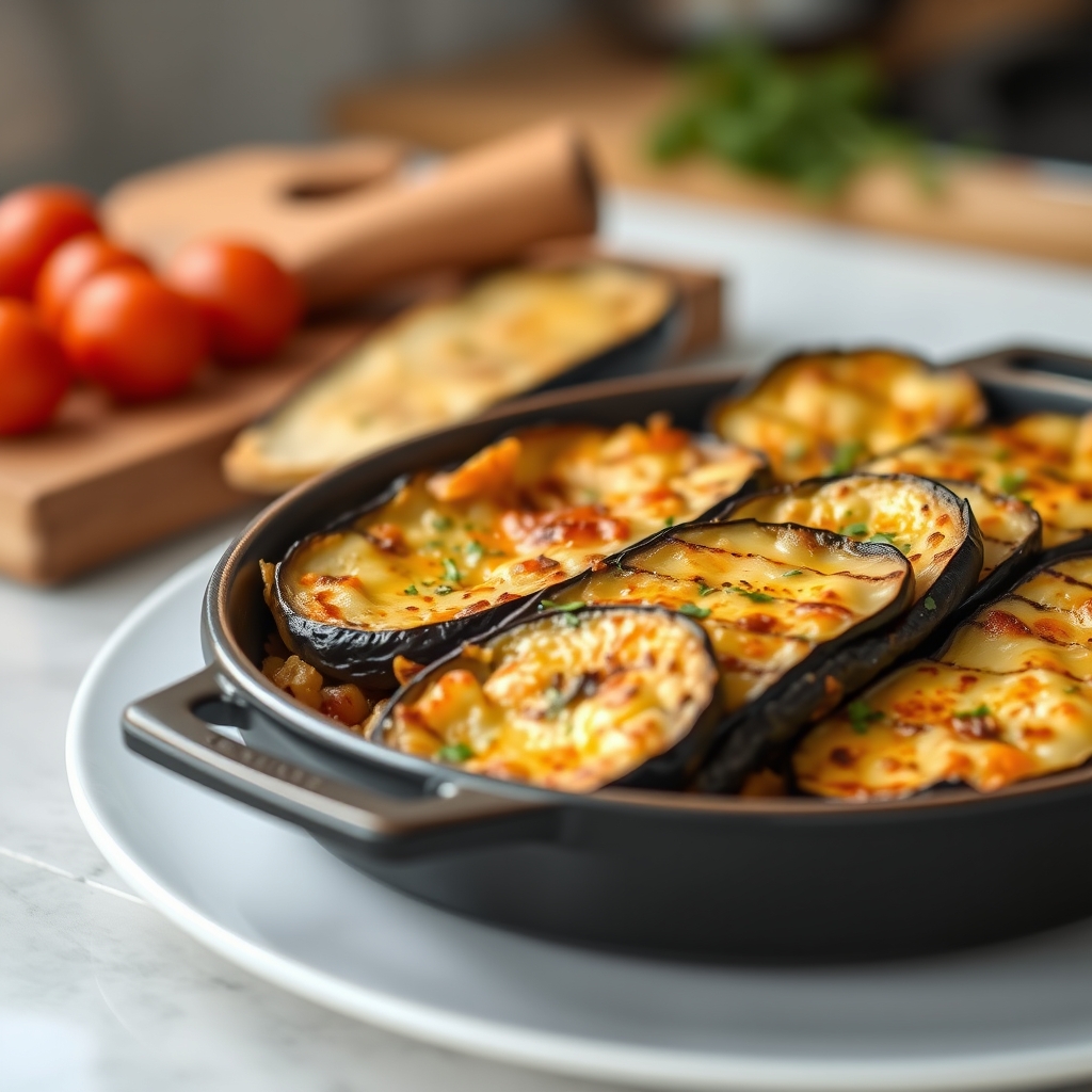 recette facile gratin d'aubergines — Faut-il éplucher aubergines