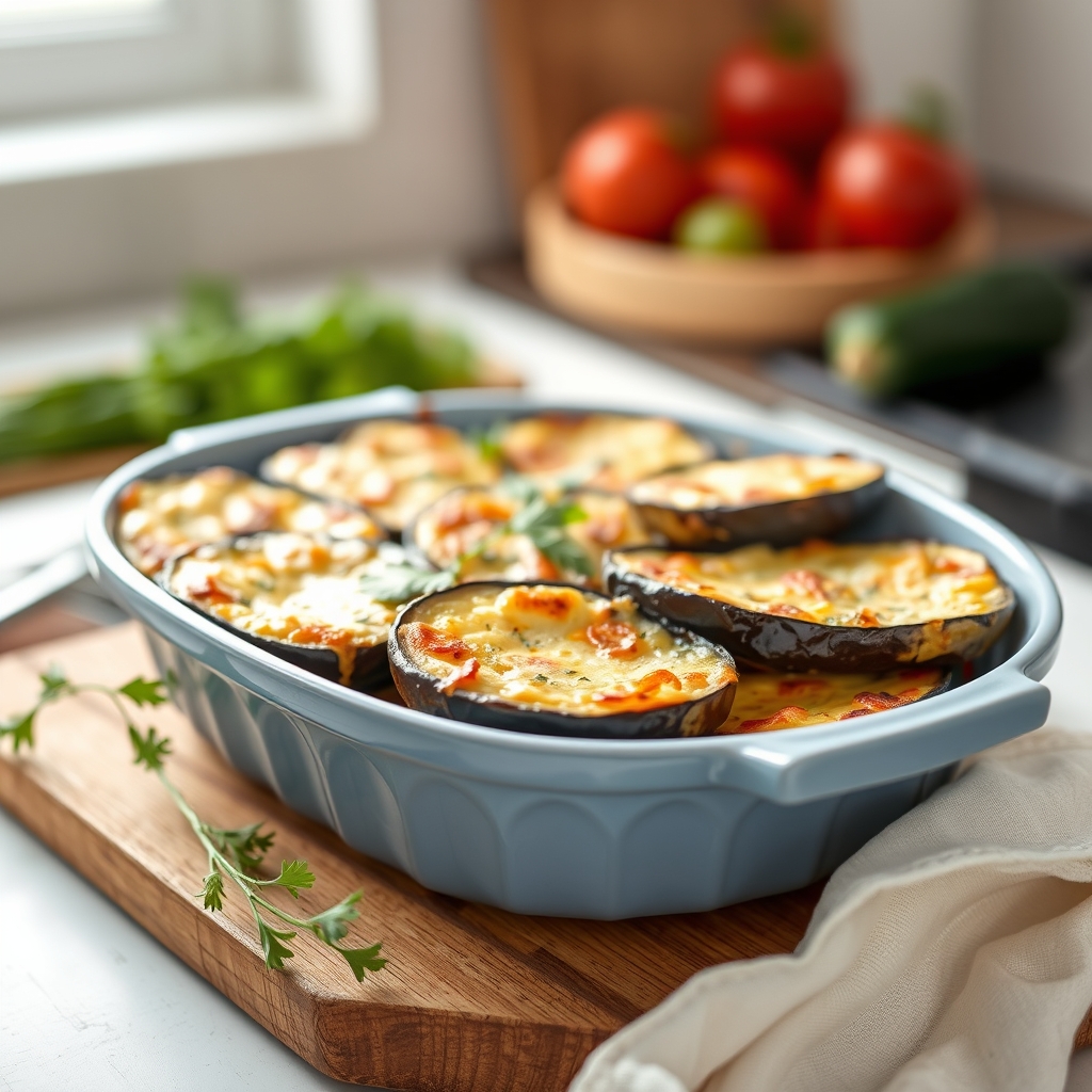 recette facile gratin d'aubergines — couper aubergine