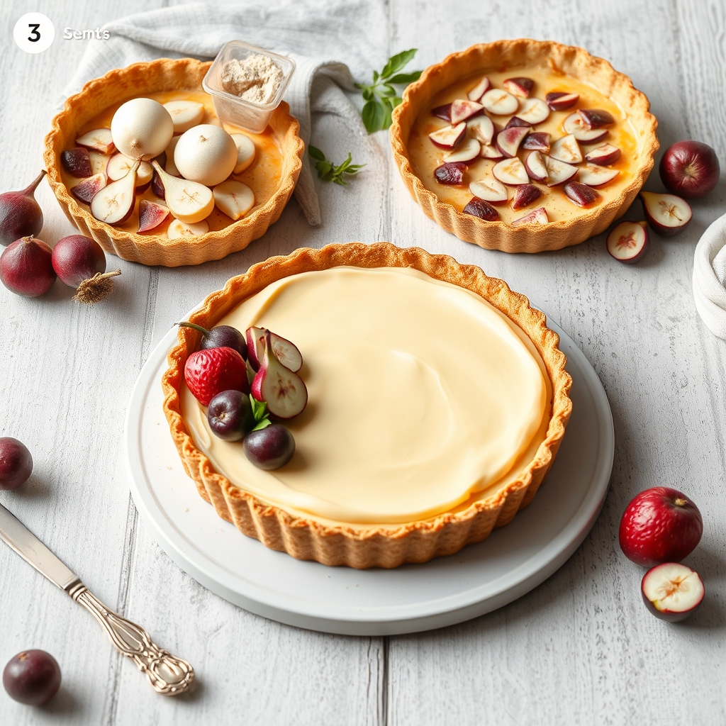 découvrez notre délicieuse recette de tarte poires figues : une pâte croustillante garnie de fruits fondants et légèreme