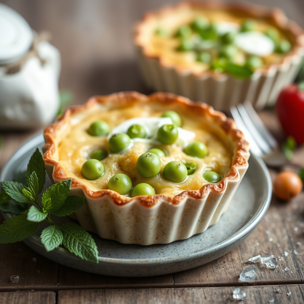 découvrez notre recette de clafoutis aux petits pois, chèvre et menthe, un plat frais et léger qui booste votre forme na