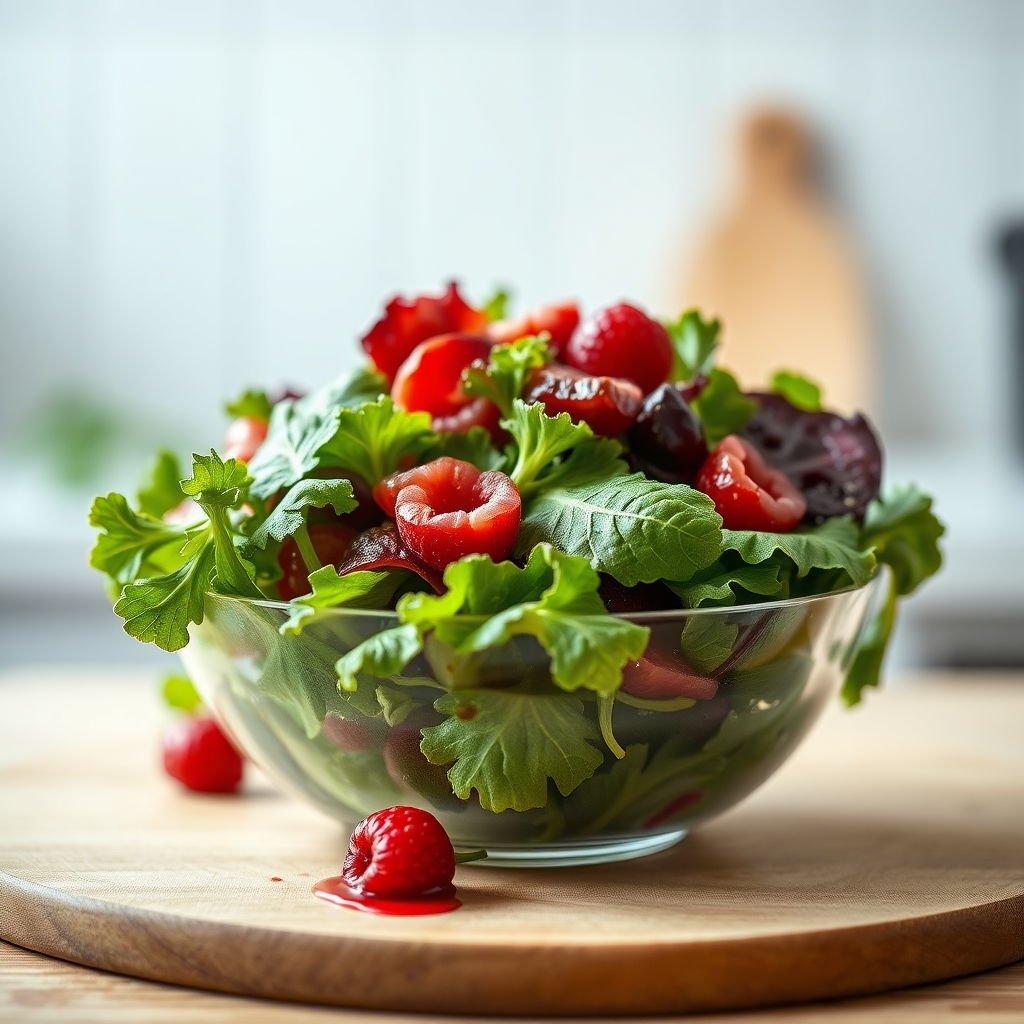 secret infaillible pour rehausser goût salade — vinaigre framboise, l’arme sec