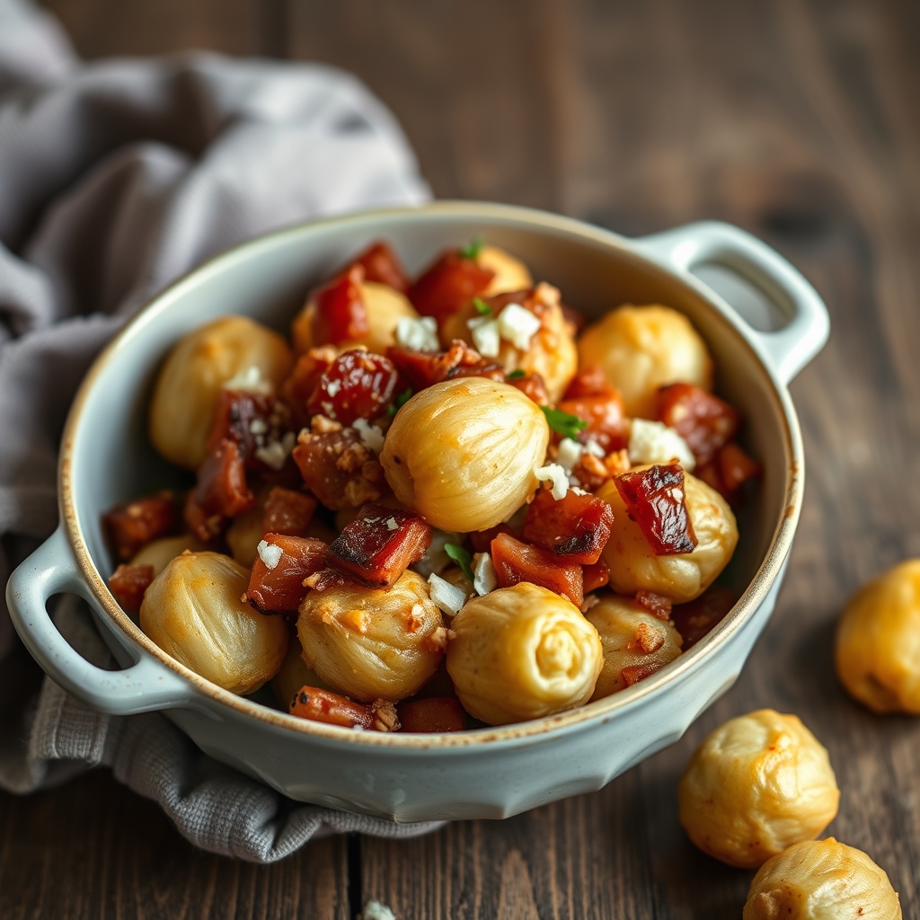 découvrez notre délicieuse recette de poêlée de choux de bruxelles aux lardons et parmesan, une association savoureuse e