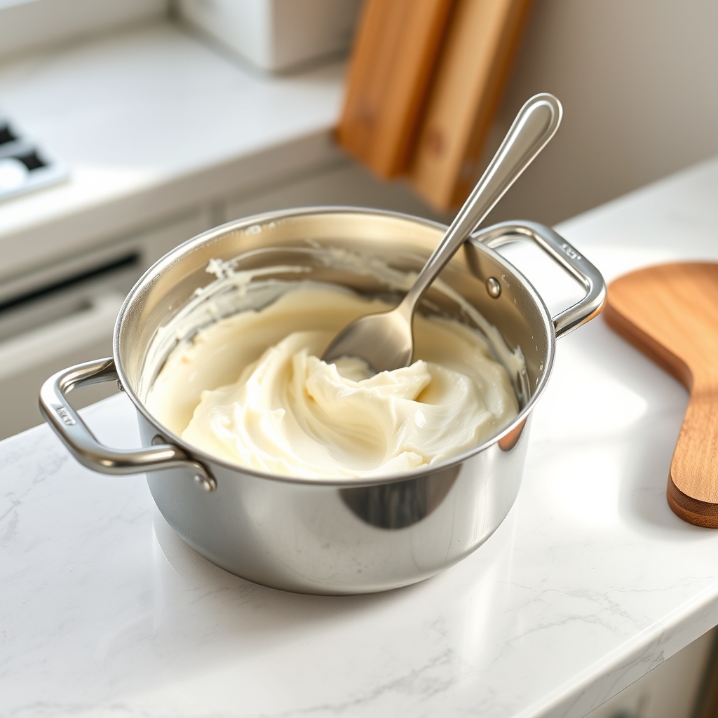 Pot de fromage blanc ouvert avec une cuillère