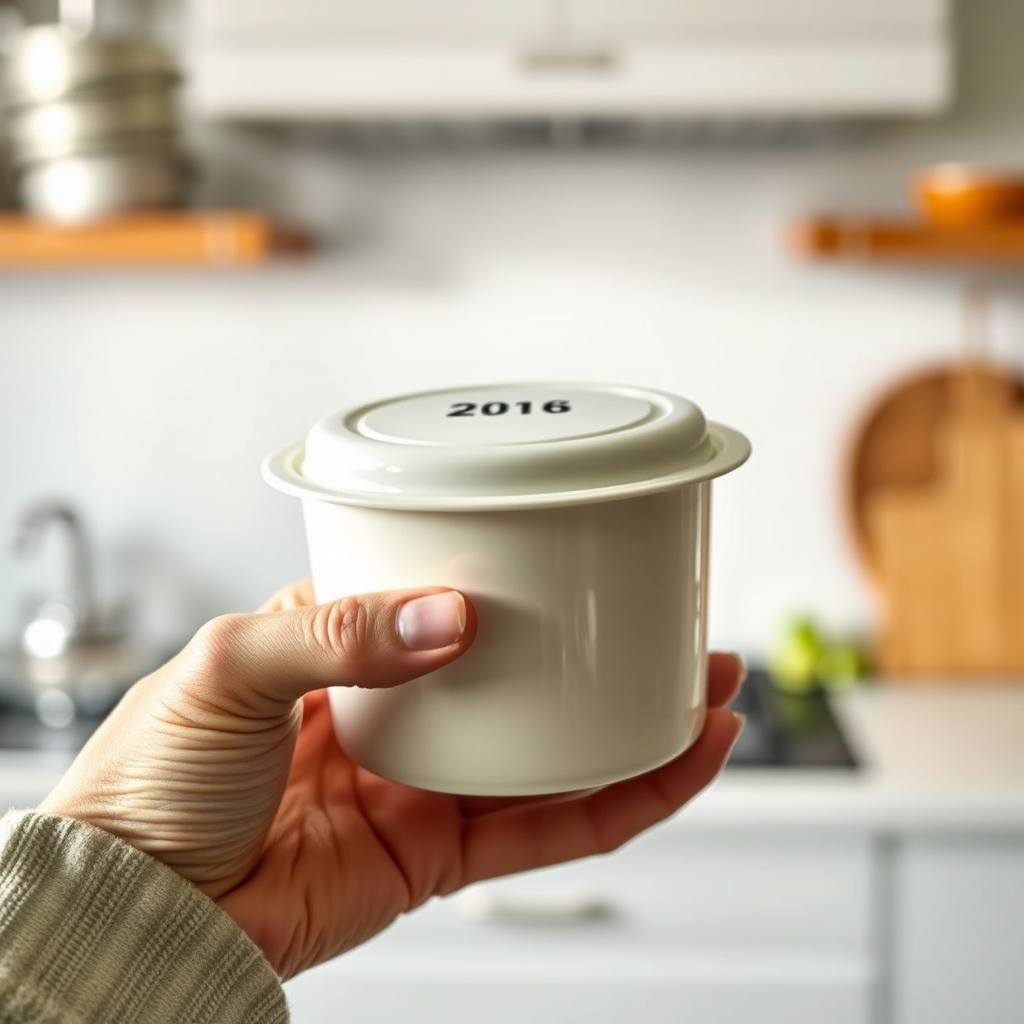 Vérification de la date imprimée sur le couvercle d'un pot