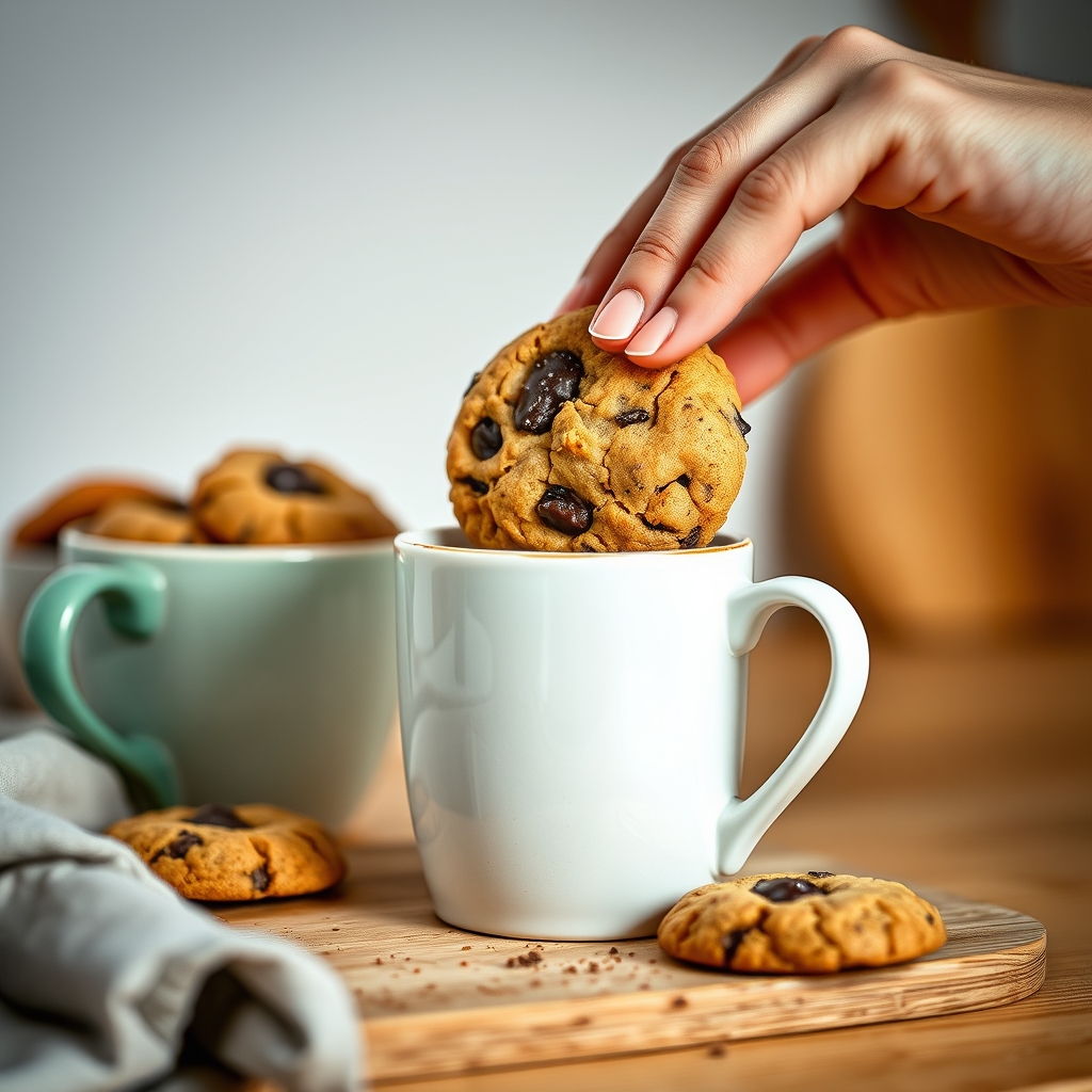 Gourmandise réconfortante préparez cookies da — faire mugs cake