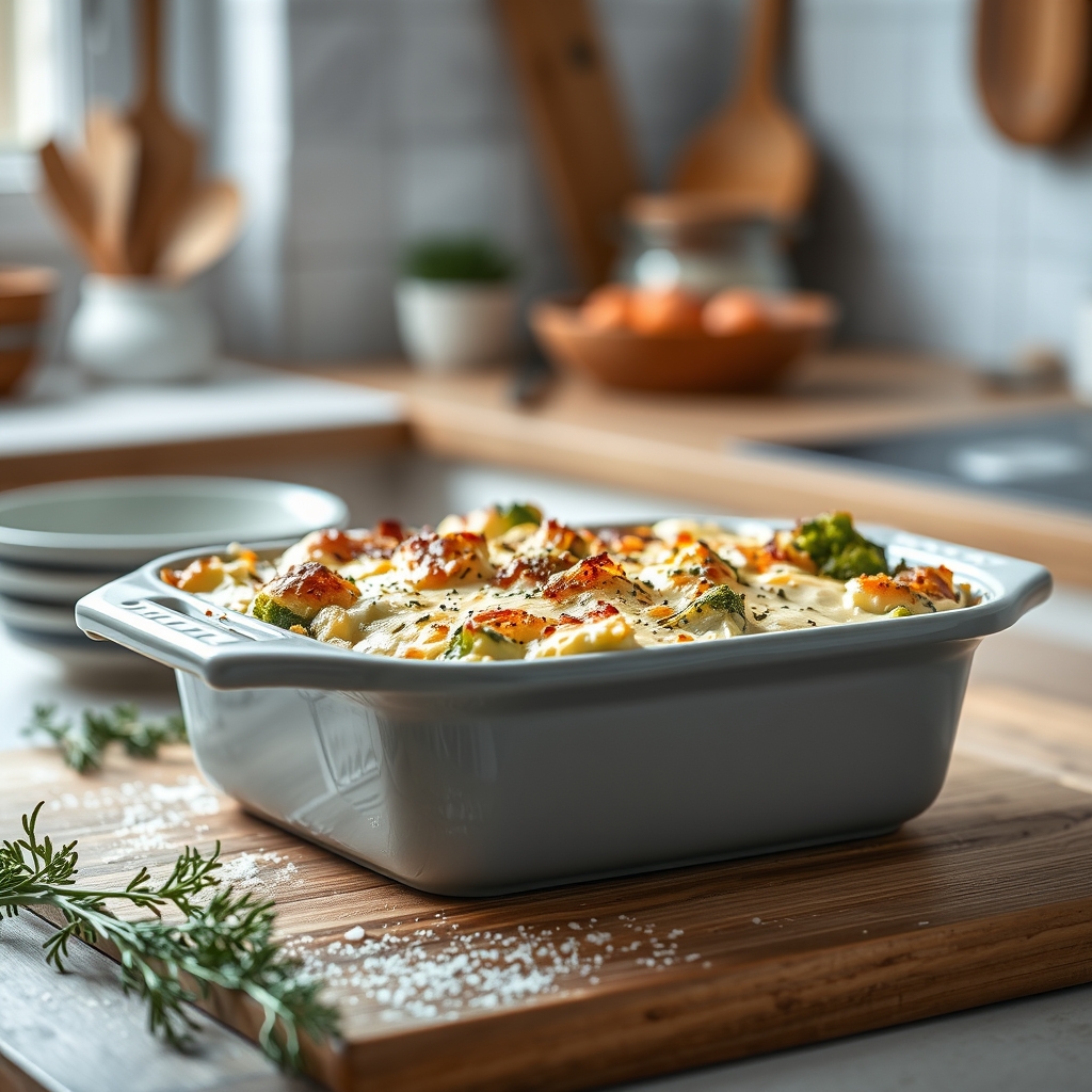 Gratin brocolis-jambon express en 10 minutes  — Réconfort hivernal gratin broc