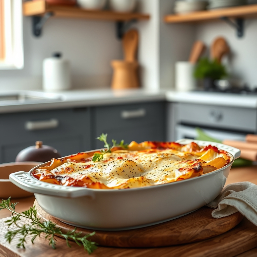 Gratin hivernal potimarron-fromage recette fa — Gratin potimarron pâtes allian