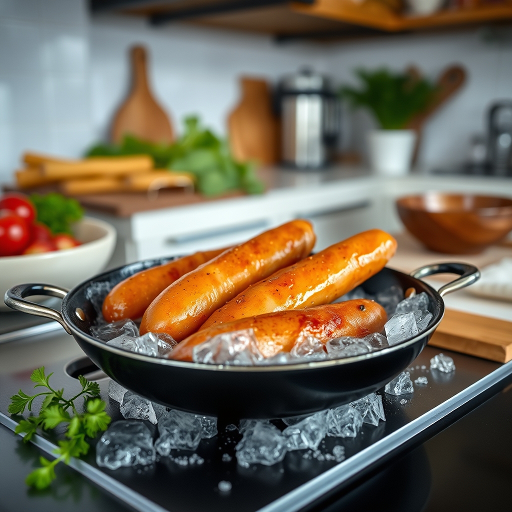 Cuisson saucisse Francfort micro-ondes, eau, poê — À l'eau frémissante ( plus douce)