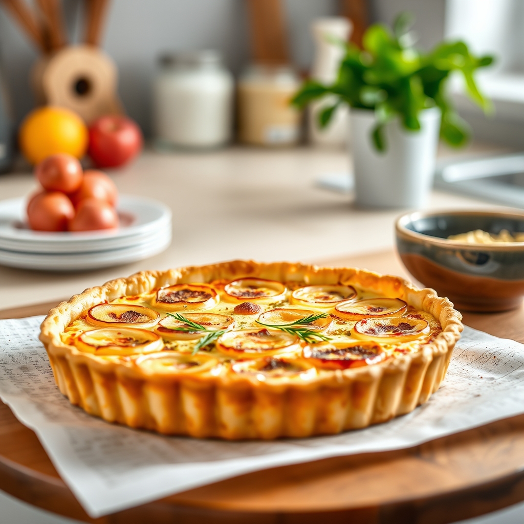 Ma tarte aux poireaux sans crème, délice fond — Quiche Lorraine