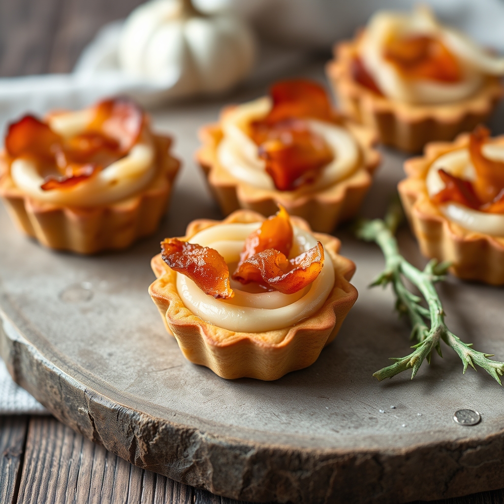découvrez nos mini-tartes bacon oignon, parfaites pour un apéritif gourmand et convivial. faciles à préparer, elles ravi