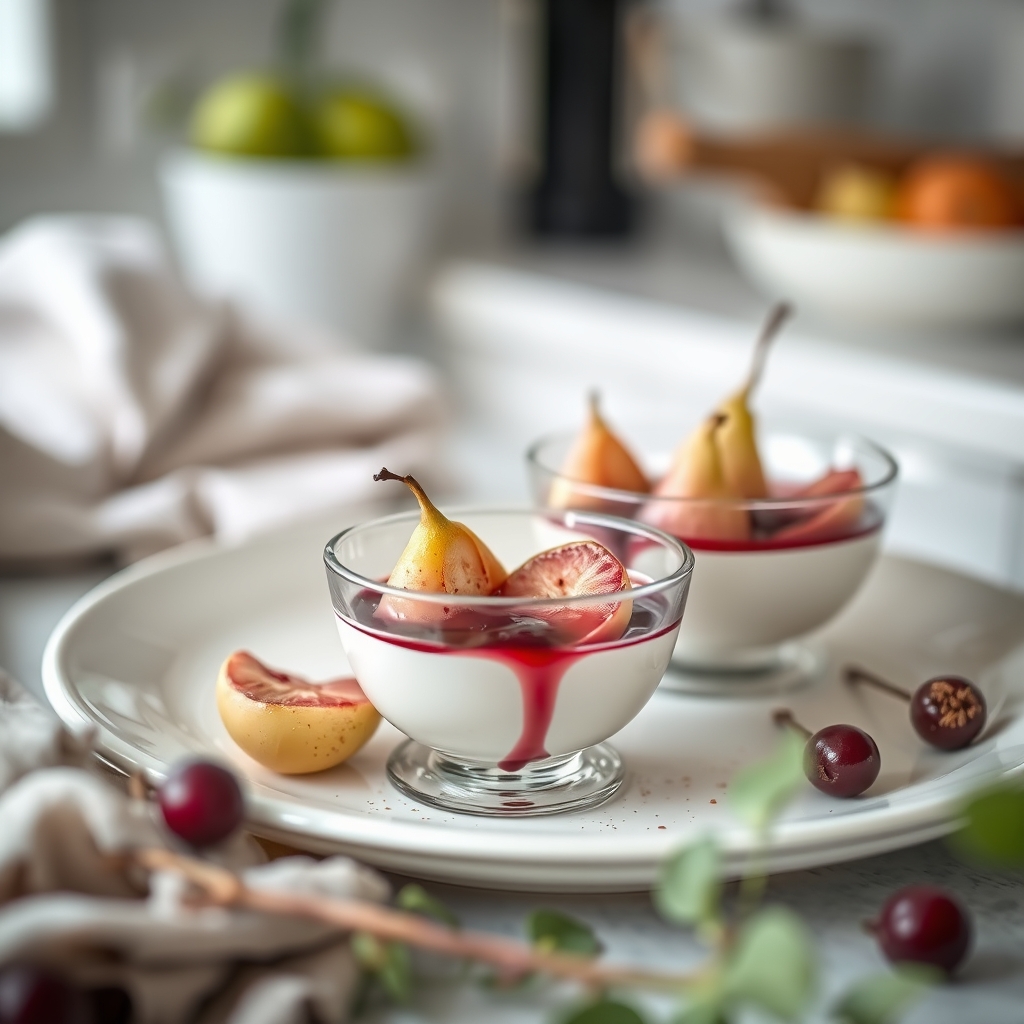 Mon dessert hivernal élégant préféré poires p — étapes préparation processus s
