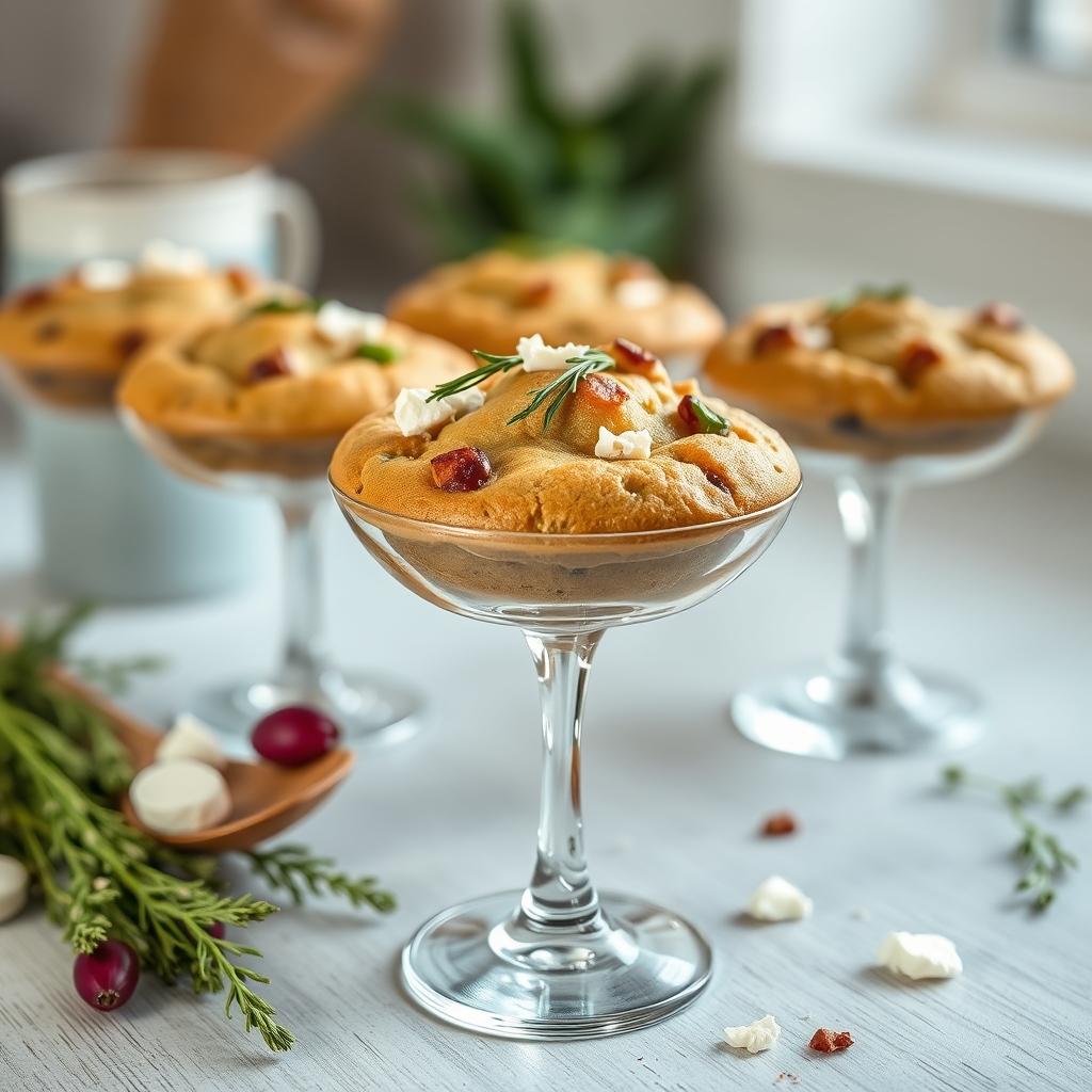 Muffins dorés apéritif original alliant douce — Ingrédients pour muffins épina