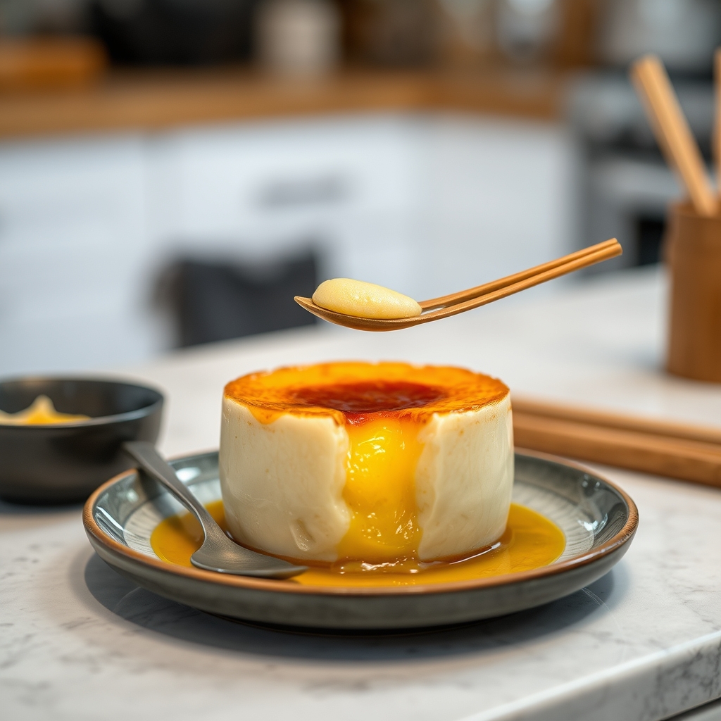 Patate douce en version crème brûlée douceur — Assemblage présentation faire