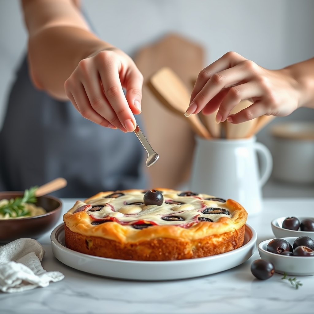Prêt en 10 minutes, ce cake jambon-olive disp — Préparation étape par étape je