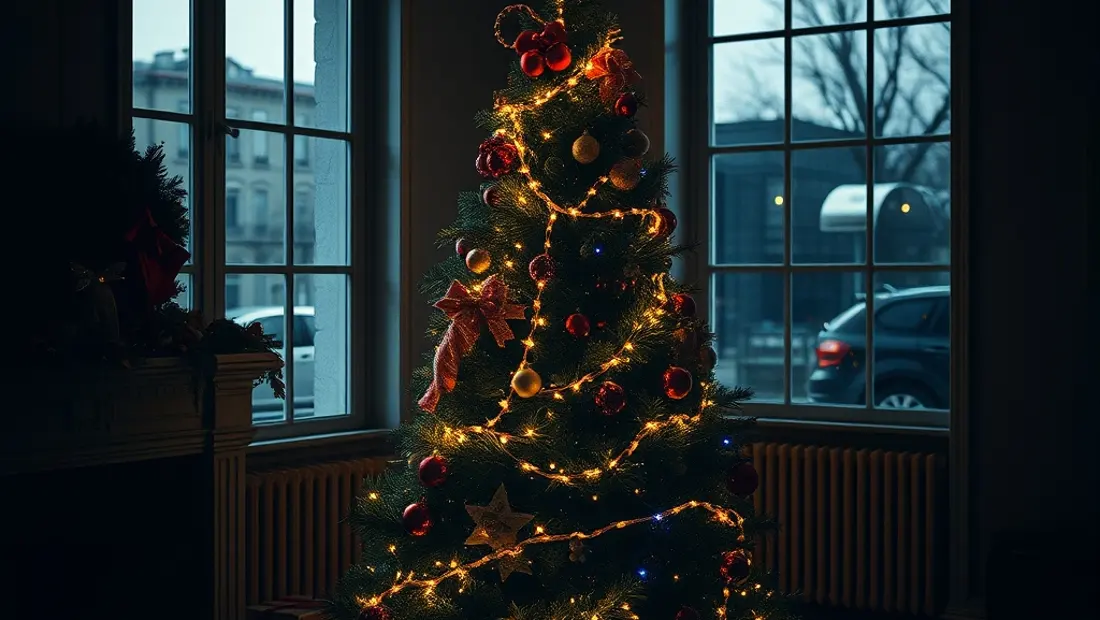 Sapin de Noël décoré