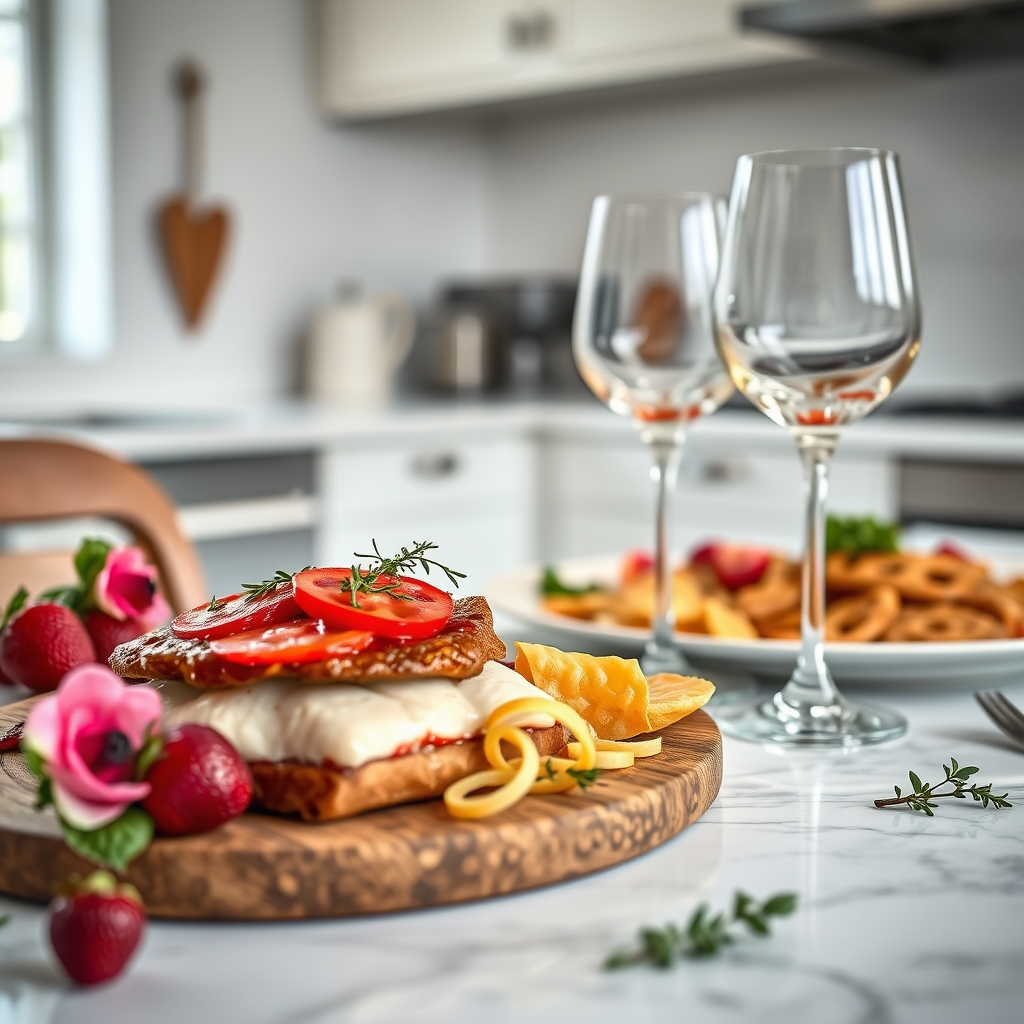 Saint-Valentin gourmande menu délicieux pour — Créer ambiance romantique pour