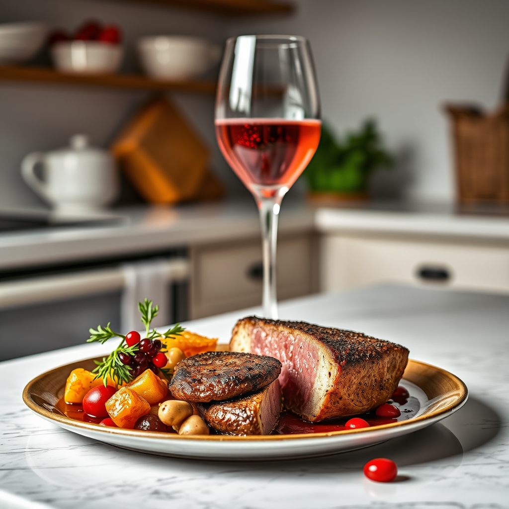 Saint-Valentin gourmande menu délicieux pour — plat principal réconfortant or