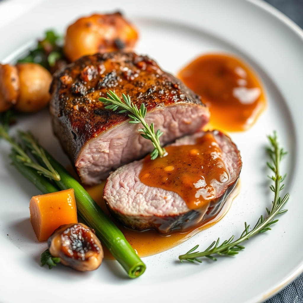 découvrez une délicieuse recette de filet mignon de porc au calvados, tendre et savoureux, relevé d'une sauce onctu