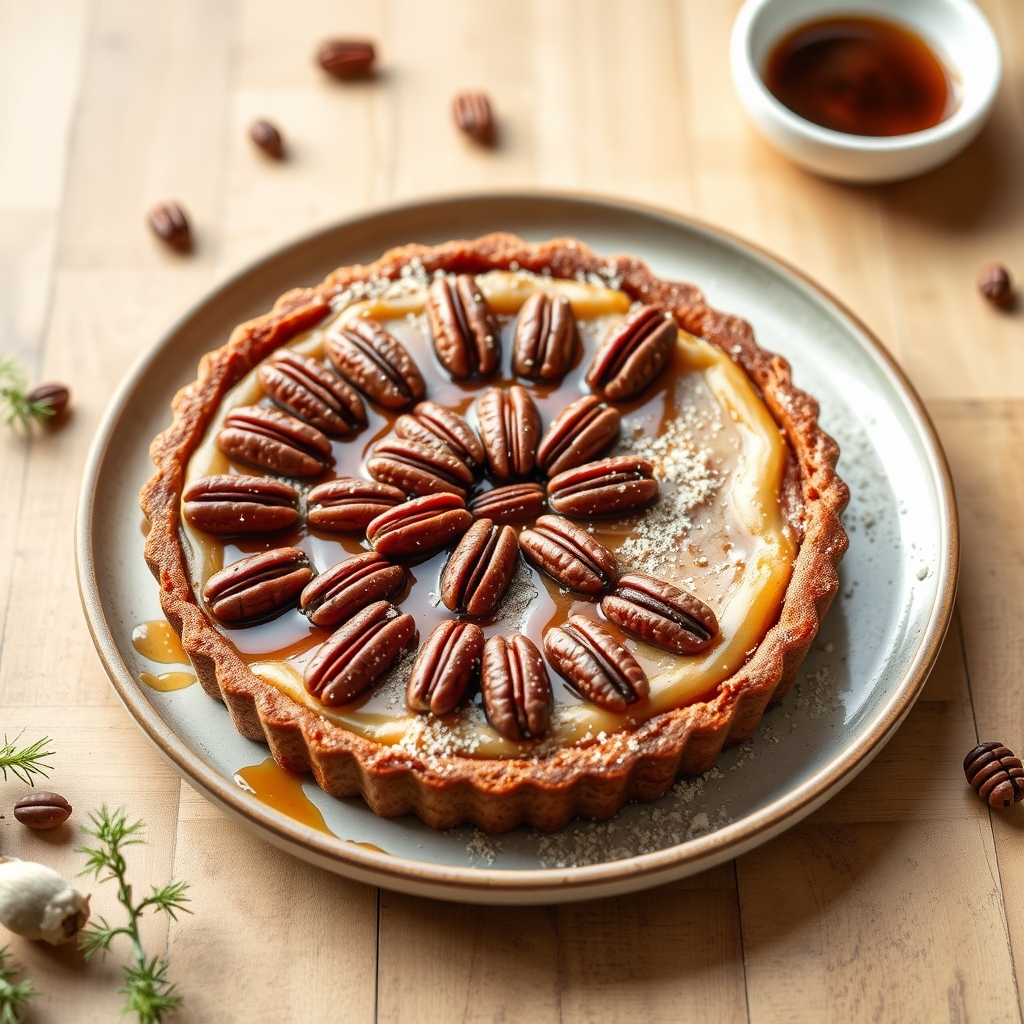 découvrez notre délicieuse tarte aux noix de pécan vegan, une recette gourmande et sans produits d'origine animale.