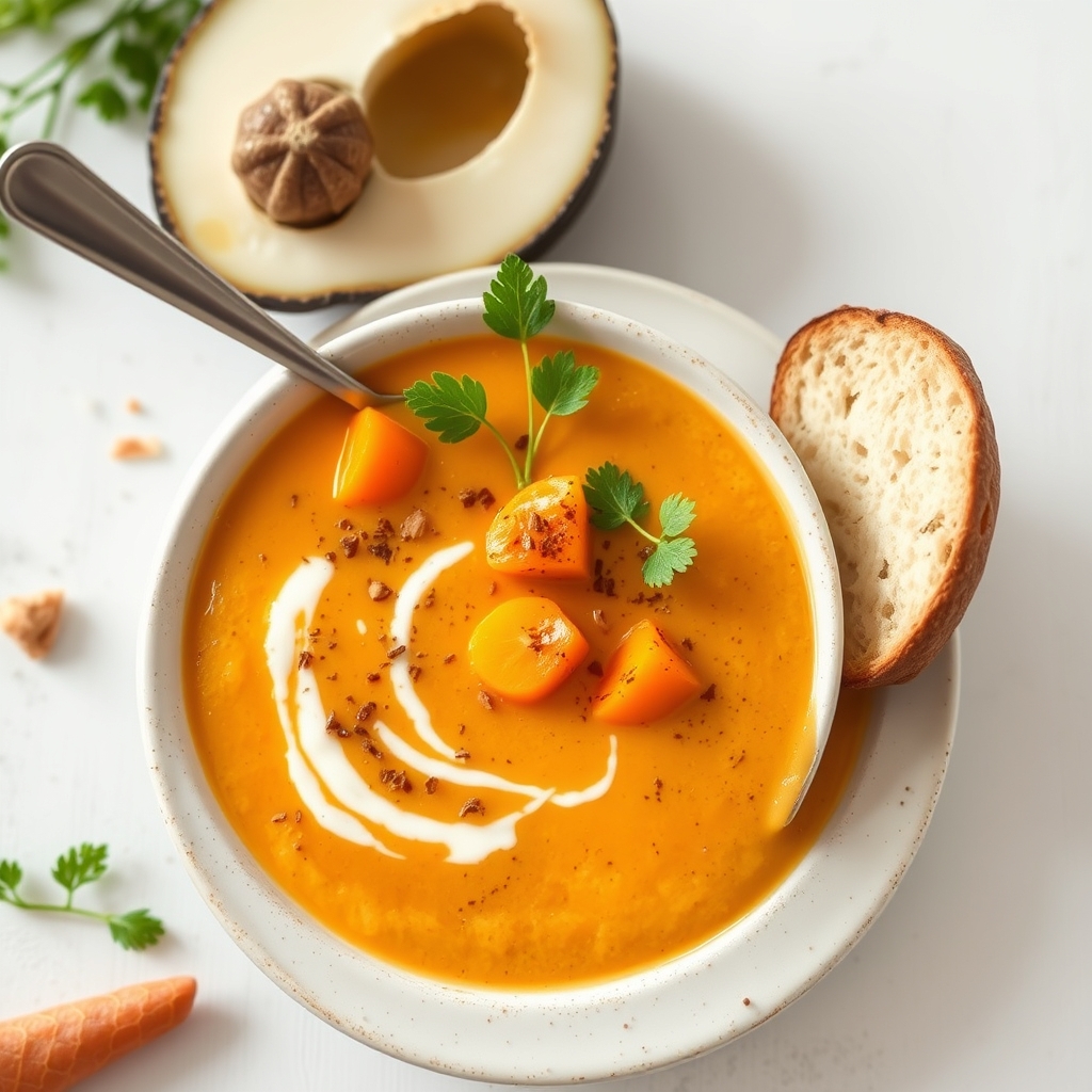 découvrez notre recette réconfortante de soupe carottes-coco, parfaite pour réchauffer vos soirées d'hiver avec une