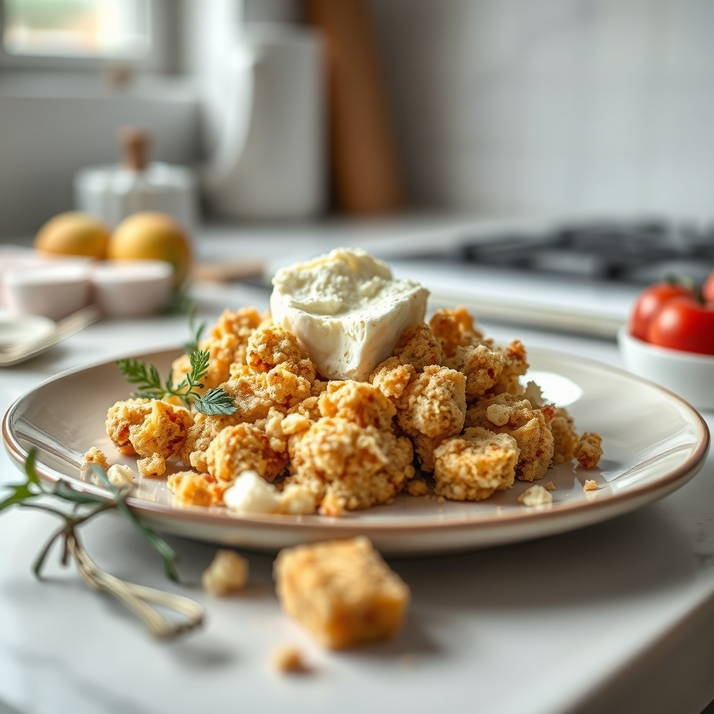 délice irrésistible Préparez rapidement mon c — crumble poireaux-chèvre plat r
