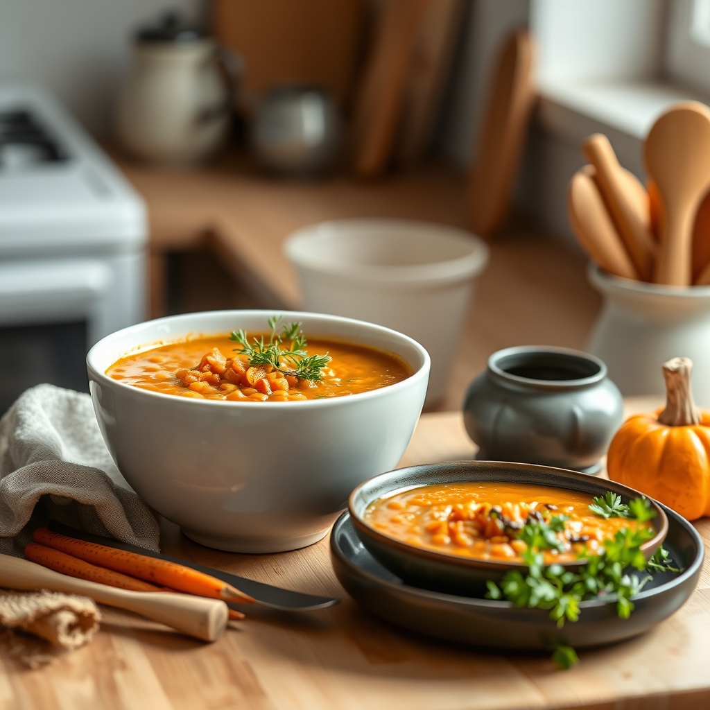 délicieuse soupe d'automne potimarron, lentil — C'est quoi lentilles corail
